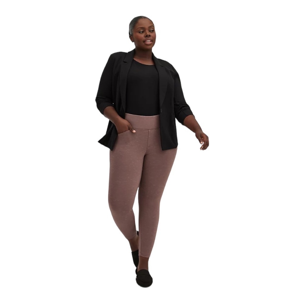Torrid Studio Luxe Pocket Pixie Leggings Purple Heather Stretch High-Rise 2X